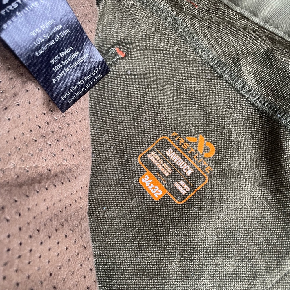First Lite Sawbuck pants, 34x32, green. Great shape. Not kuiu, Sitka
